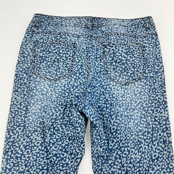 Style & Co Women’s Cheetah Print Cropped Jeans Blue/Gray Size 12 Petite - Picture 6 of 9